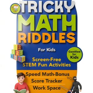 Children's Math Book by EduFun Press Fun Puzzles for Ages 8 to 12-0