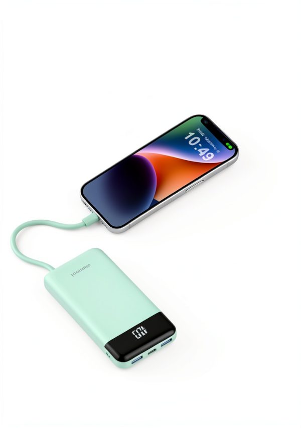 Portable Power Bank Utopia W1148 Slim 10000mAh Qing Built‑In Cables-4