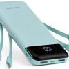 Portable Power Bank Utopia W1148 Slim 10000mAh Qing Built‑In Cables-0