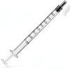 Amabro 20Pcs Plastic Syringe, 1ml Liquid Syringes with Cap Syringe with Measurement for Labs Pet Feeding Dispensing Watering Food Oral Press-In Adapter No Needle, Transparent, Blue-3