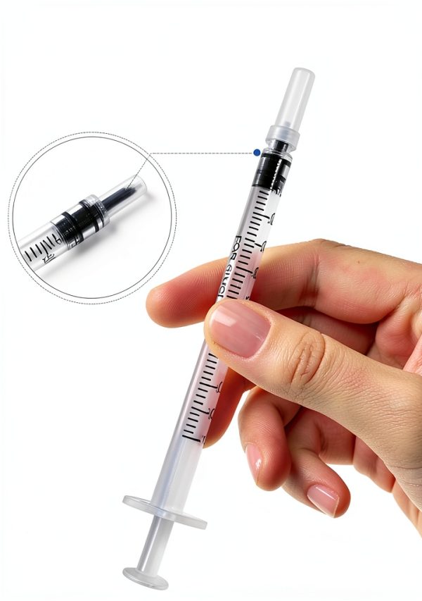 1ml Syringe Plastic Small Syringe 30 Pack with Cap Lab and Pet Use-3