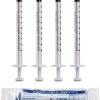 1ml Syringe Plastic Small Syringe 30 Pack with Cap Lab and Pet Use-0