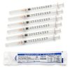 50Pack 1ml Syringe Pack Luer-Lock with Needles and Caps for Pet, Lab Measurement-0