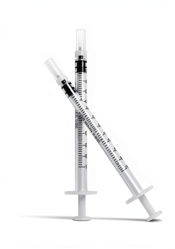 1ml Syringe Plastic Small Syringe 30 Pack with Cap Lab and Pet Use-5