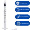 1ml Syringe Plastic Small Syringe 30 Pack with Cap Lab and Pet Use-1